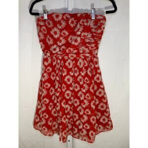 Frock by Tracy Reese Floral Strapless Dress - Womens Size 0 - Red